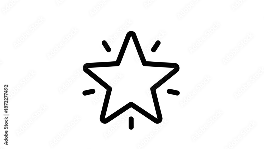 Obraz premium Simple Star Icon with Sparkle Effect