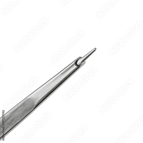 Close View of a Sharp Metal Needle Focusing on the Pointed Tip of the Tool fo...