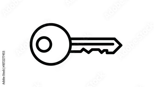 Simple Black Key Icon