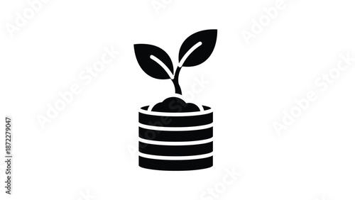 Financial Growth Plant Icon