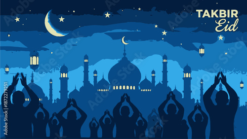 Eid al Fitr Celebration with Takbir