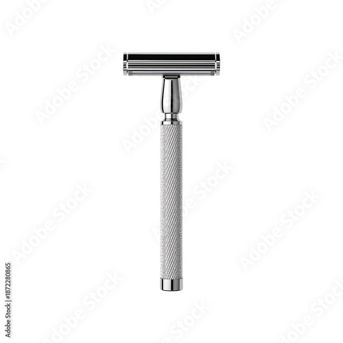 High Quality Razor With Silver Finish and Textured Handle for Easy Grip and S...