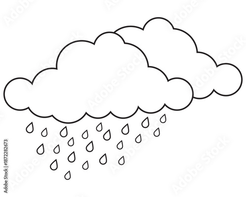 Rain icon set. Cloud rain icon. Moderate rain, heavy rain, snow icons. Thunderstorm icon vector illustration