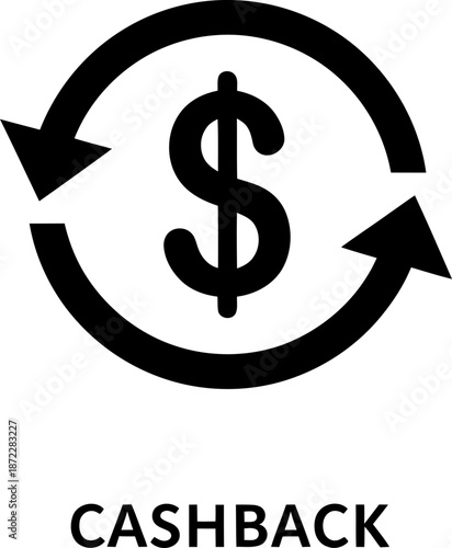 Cashback money cycle icon Vector