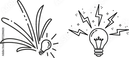 Creative Idea Bulb Illustration - A Burst of Inspiration and Innovation