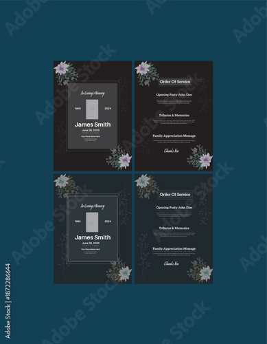 Modern Funeral Program Layout