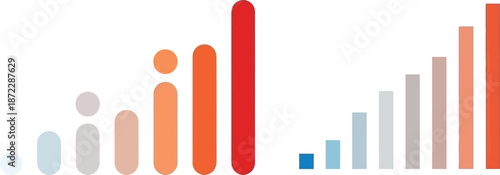 Abstract bar graph symbolizing growth and progress across diverse industries with a gradient of colors, representing evolving data and trends