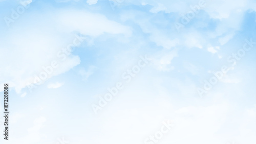Realistic sky with fluffy white cloud formations. blue sky with cloud closeup