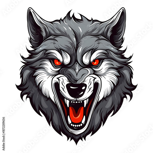 Playful Cartoon Wolf in Vector Illustration