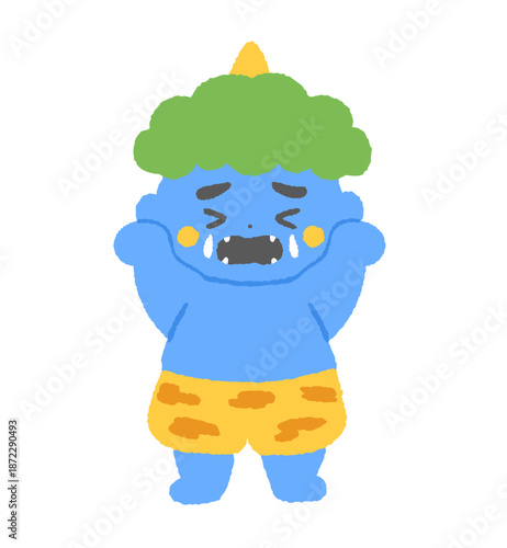 泣いている青鬼のイラスト