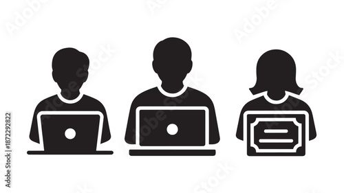 Online Education and E-Learning Concept with Student Studying at Computer