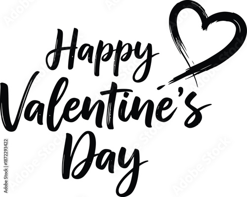 Happy valentine's day greeting card with heart design