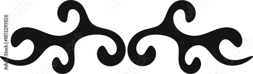 hand drawn ornament arrow shape element