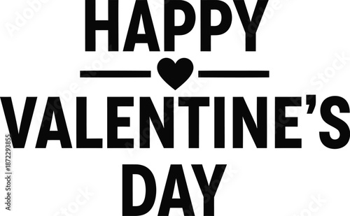 Happy valentine's day greeting card logo