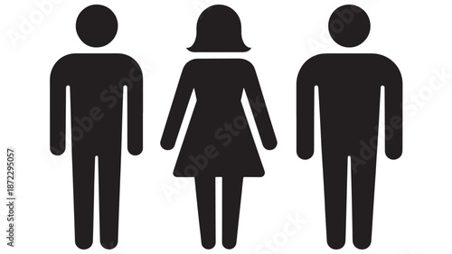 Healthy Lifestyle and Wellness Concept with Minimalist Yoga Pose Silhouette Flat Vector Illustration