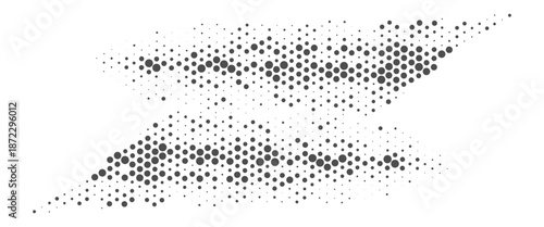 Vector dots modern surface made dots dotted halftone wavy surface banner design..