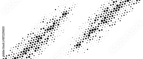 Vector dots modern surface made dots dotted halftone wavy surface banner design..