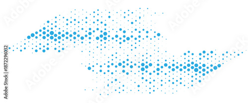 Vector dots modern surface made dots dotted halftone wavy surface banner design..