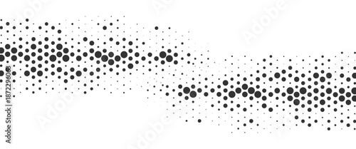 Vector dots modern surface made dots dotted halftone wavy surface banner design..