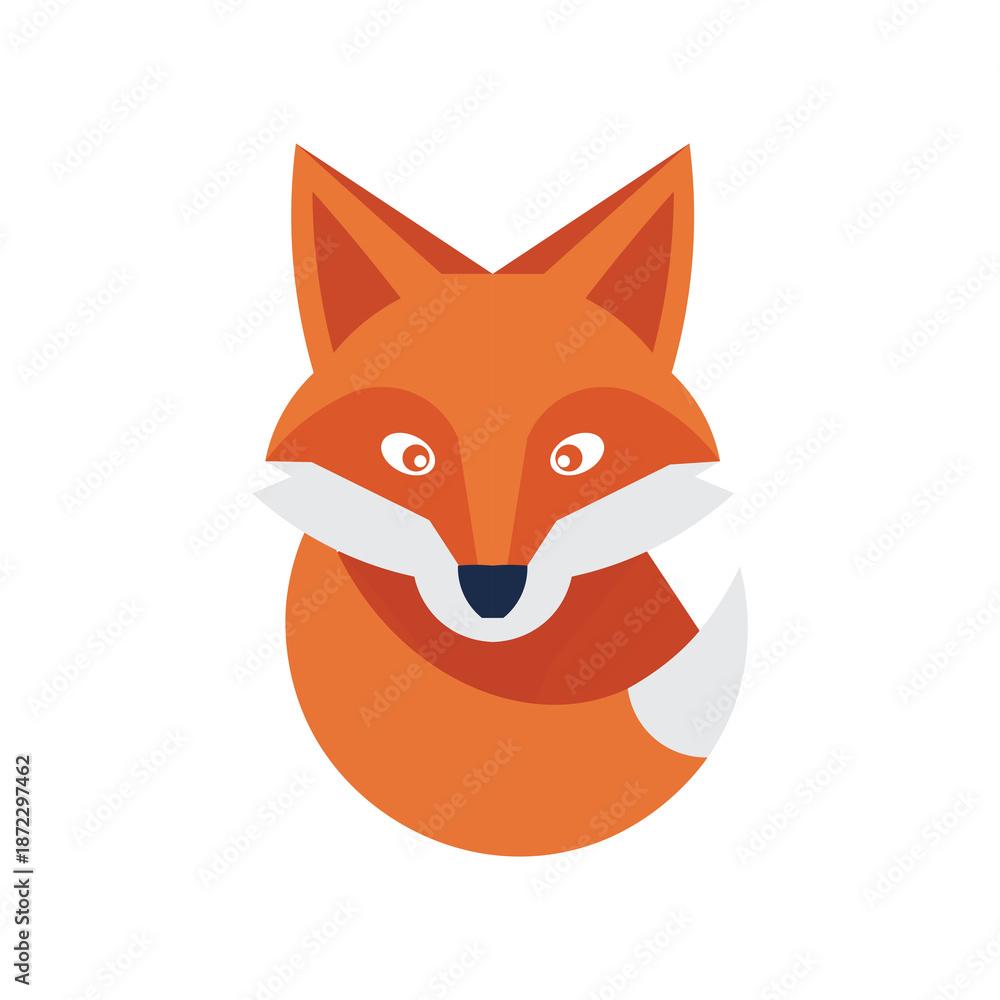 Obraz premium wolf head photographed from the front icon vector