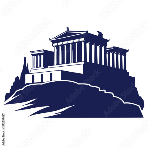 Leaning Tower of Pisa Silhouette Vector, Famous Italian Landmark Architecture Icon in Black and White