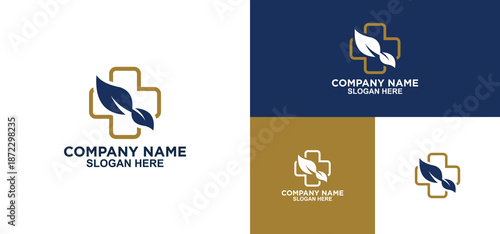 Medical Leaf Cross Logo