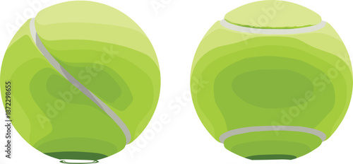 Abstract green paper lantern set with layered organic shapes isolated on white background modern decorative vector illustration