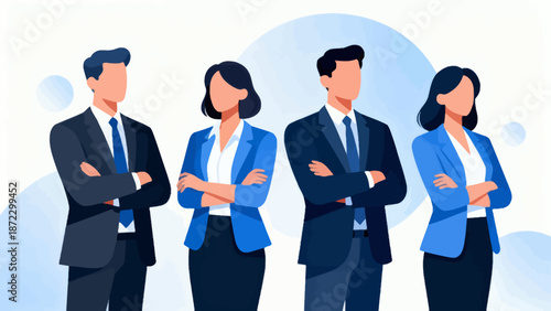 Business team in suits