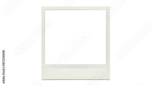 Polaroid frame isolated on transparent background