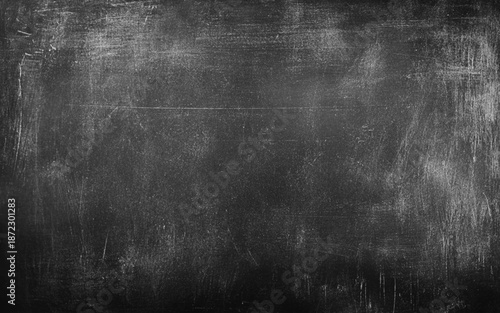 Chalk rubbed out on blackboard, chalkboard texture background copy space for add text and design. 