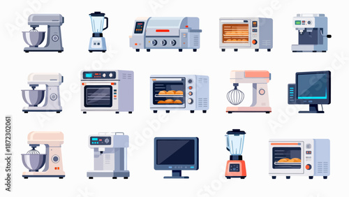 Kitchen appliances icons