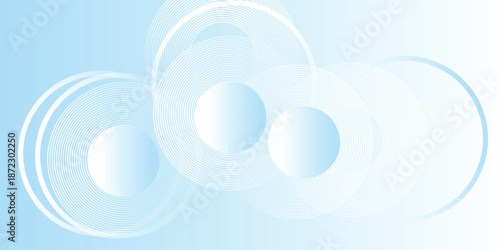 Abstract modern Circle t effect style geometric. Minimalist banner background pastel colorful blue and white gradations Illustrations Vectors