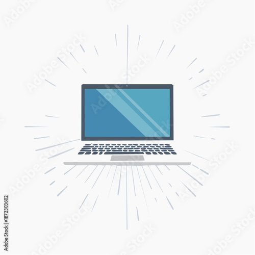 computer monitor with blue screen