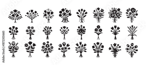 Flower doodle vector set. wildflower, poppy, peony, eucalyptus, flower wild plant. vector illustration eps 10