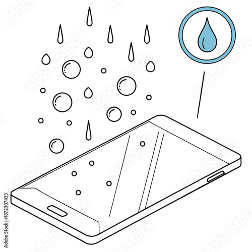 Hydrophobic Nano Coating for Glass Surfaces, Water Droplet Resistance and Liquid Repellent Technology Visualization