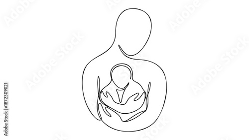 A person embracing another person to provide comfort and support for their mental health