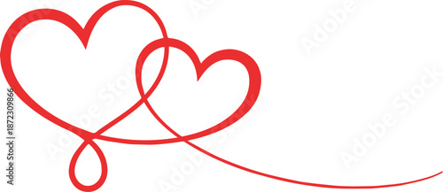 heart double outline symbol wedding logo vector