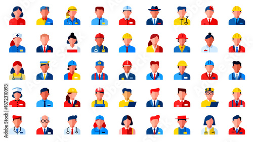 Icons of diverse professions
