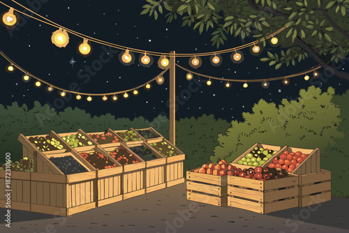Night Orchard Premium Fruit Tasting Market Realis