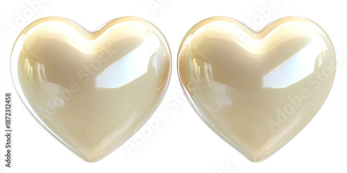 Elegant golden heart-shaped jewelry pendants