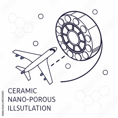 Advanced nanoporous ceramic insulation, a microscopic representation of cutting-edge technology for superior thermal resistance in demanding industrial environments.