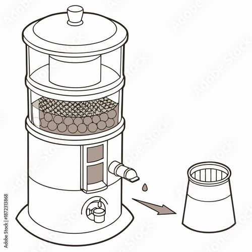Multilayer ceramic structure for water purification technology, showcasing advanced filtration media for clean drinking water solutions.