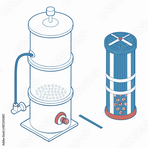 Cutting-edge ceramic technology for water purification, featuring a multilayered porous structure for effective contaminant removal and safe drinking water.