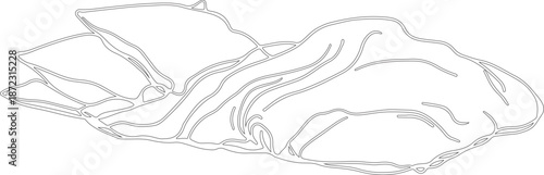 hand drawn vector illustration of an pillow or sketch art silhouette vector design of sleeping bed as interior design.	