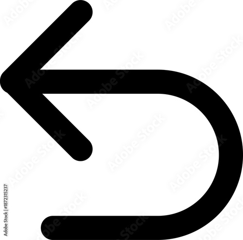 Back Button Icon Outline Rounded for Navigation UI Website Mobile Apps