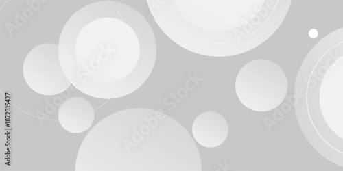 Elegant dark abstract white and gray color background design modern light circle