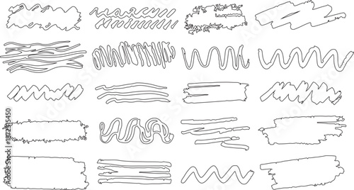 set of hand drawn doodle arrows and other geometric shapes or silhouette vector line design hand made drawing.