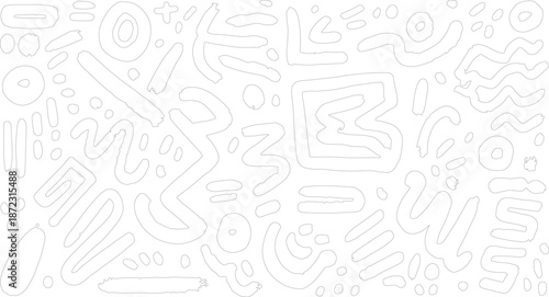 hand drawn doodle art set made by hand drawn geometric sketch modern seamless black lines.