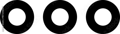 More or Three Dots Button Icon Outline Rounded for Navigation UI Website Mobile Apps