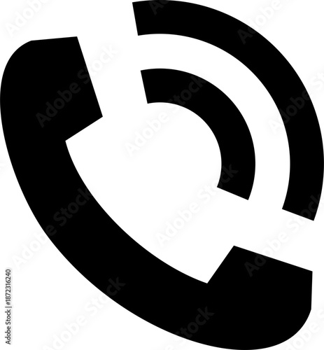 Phone Call Button Icon Solid Sharp for Communication UI Website Mobile Apps